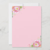 Sweet Pink Unicorn Face Girl's Birthday Party Kaart (Achterkant)