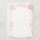 Sweet Pink Unicorn Floral Birthday Kaart (Achterkant)