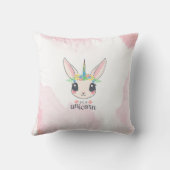 Sweet Pink Unicorn Kussen (Achterkant)