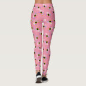Sweet Pink Vanilla Honey Kleurenpatroon Leggings (Achterkant)
