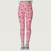 Sweet Pink Vanilla Honey Kleurenpatroon Leggings (Voorkant)