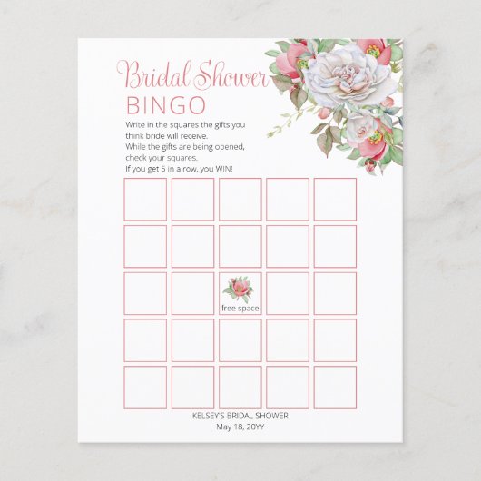 Sweet Pink |Vrijgezellenfeest van witte rozenbloem (Voorkant)