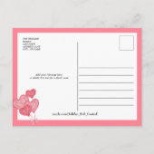 Sweet Pink waterverf Hartfoto Feestdagenkaart (Achterkant)