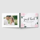 Sweet Pink Waterverf Rozen Weddenschap Gastenboek (Volledig)