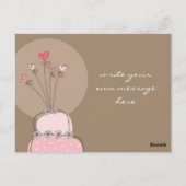 Sweet Pink Wedding Cake Bedankt Briefkaart (Achterkant)