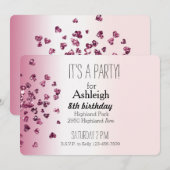 Sweet Pink White Ombre Hearts Kaart (Voorkant / Achterkant)