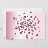Sweet Pink White Ombre Hearts Kaart (Achterkant)