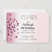 Sweet Pink White Ombre Hearts Kaart (Voorkant)