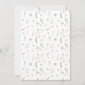 Sweet Pink Windflower Baby in Bloom Girl Shower Kaart (Achterkant)