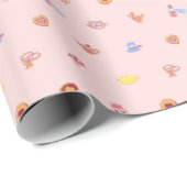 Sweet Pink Wonderland Waterverf Pattern Cadeaupapier (Rol Hoek)