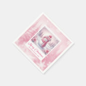 Sweet Pinkmas Christmas Scene Napkins Kids Holiday Servet (Hoek)