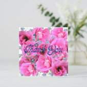 Sweet Pinks Hartelijk dank - Square Bedankkaart (Staand voorkant)