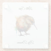 Sweet Pipi Kiwi, custom Glazen Onderzetter (Achterkant)