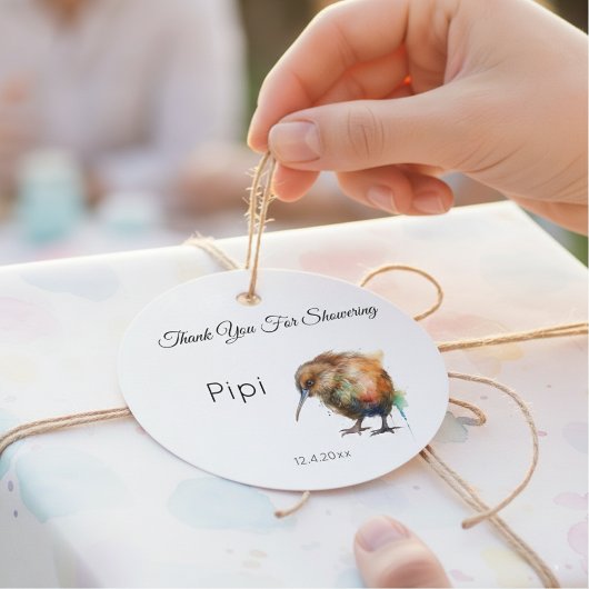 Sweet Pipi Kiwi, op maat Bedankjes Labels