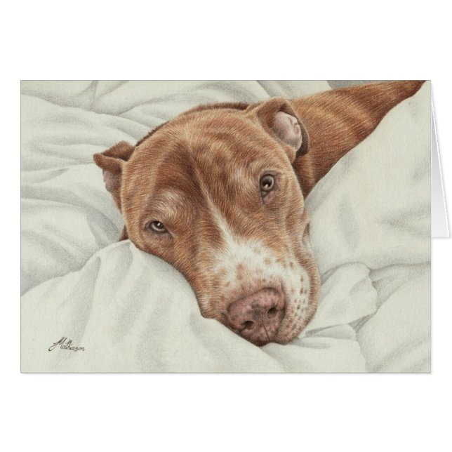 Sweet Pit Bull Card (Voorkant Horizontaal)