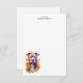 Sweet Pit Bull Dog  Bedankt Notitiekaartje (Voorkant / Achterkant)