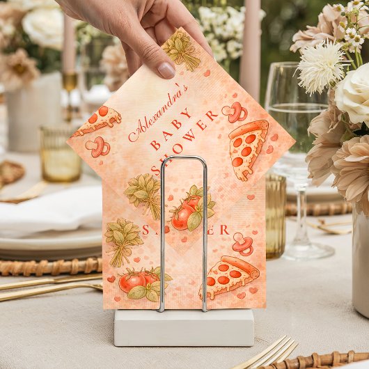 Sweet Pizza Baby Shower Servet