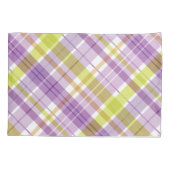 Sweet Plaid Pastel Paarse Green Kussensloop (Achterkant-Links)