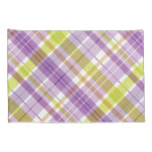 Sweet Plaid Pastel Paarse Green Kussensloop (Achterkant-Rechts)