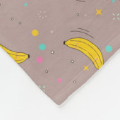 Sweet & Playful Banana Dream Pattern Fleece Deken (Hoek)