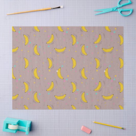 Sweet & Playful Banana Dream Pattern Tissuepapier (Craft)