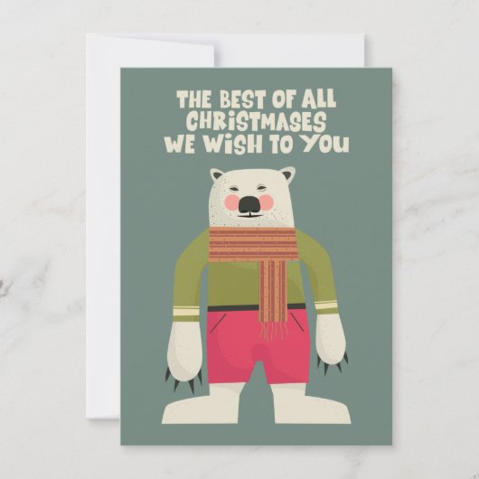 Sweet polar bear father - wonderful Christmas card (Voorkant)
