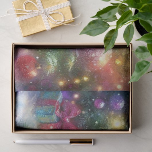 Sweet Polar Beer Cub met kerstcadeau decoupage Tissuepapier (Geschenk)