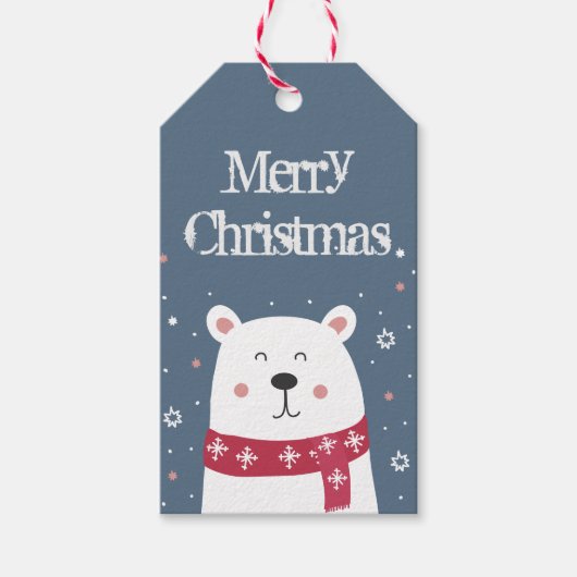 Sweet Polar Beer met sjaal Cadeaulabel (Voorkant)