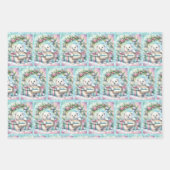 Sweet Polar Beer Personaliseer Naam Christmas 3 Inpakpapier Vel (Voorkant 3)