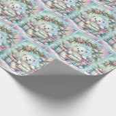 Sweet Polar Beer Personaliseer Naam Christmas Roll Cadeaupapier (Hoek)