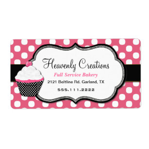 Sweet Polka Dot en Cupcake Bakkerij Label