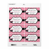 Sweet Polka Dot en Cupcake Bakkerij Label (Full Sheet)