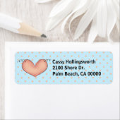 Sweet Polka Dots & Heart Return Adres Label (Insitu)