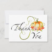 Sweet pompoen baby shower bedankt je kaart (Voorkant)