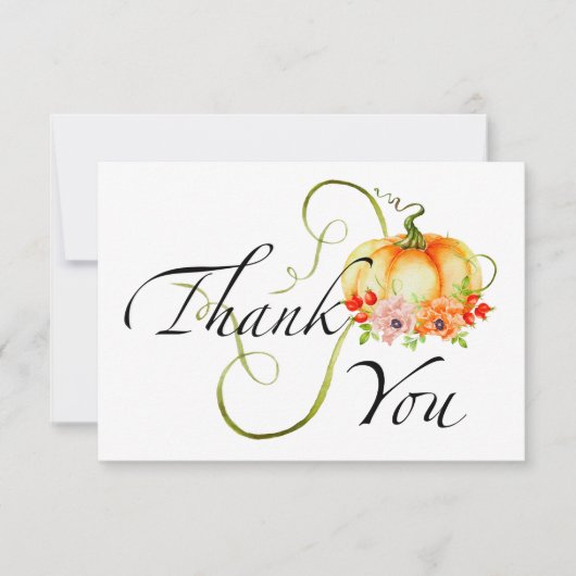 Sweet pompoen baby shower bedankt je kaart (Voorkant)