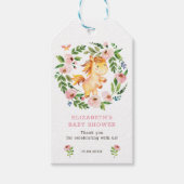 Sweet Pony Baby Horse Roze Bloemen Groen Douche Cadeaulabel (Voorkant)
