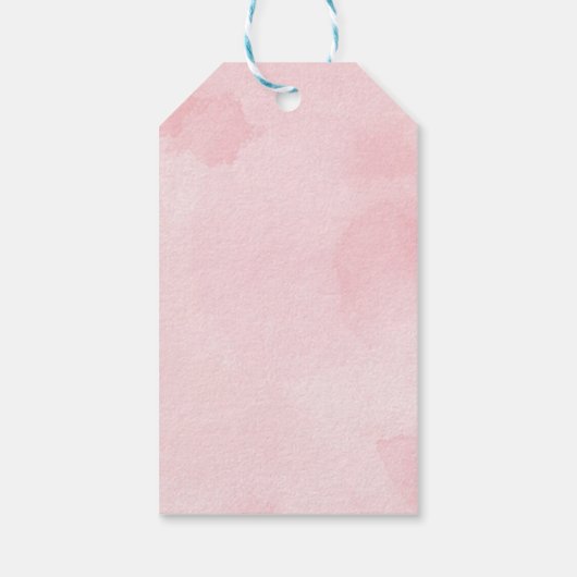 Sweet Pony Baby Horse Roze Bloemen Groen Douche Cadeaulabel (Achterkant)