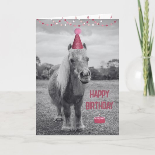 Sweet Pony Verjaardag Kaart (Voorkant)