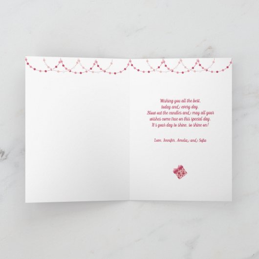 Sweet Pony Verjaardag Kaart (Binnen)