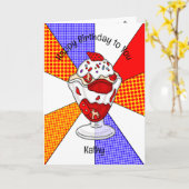 Sweet Pop Art Birthday Card Ice Cream Sundae Kaart (Gele Bloem)