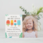 Sweet Popsicle Party verjaardagsuitnodiging Kaart (Staand voorkant)