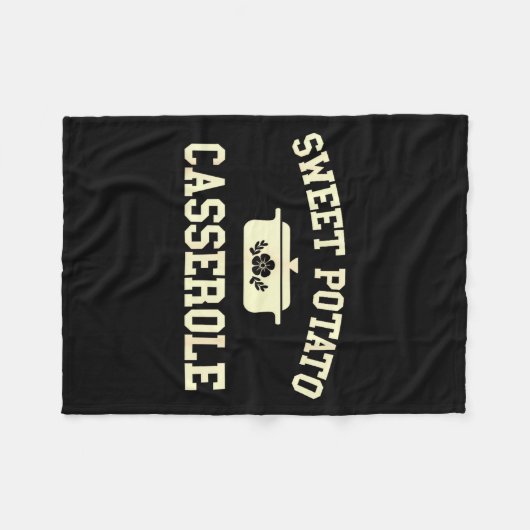 Sweet Potato Cerole Thanksgiving Cooking  Fleece Deken (Voorkant (Horizontaal))