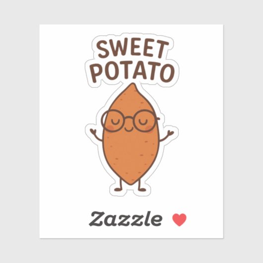 Sweet Potato Funny Vinyl Sticker (Vel)