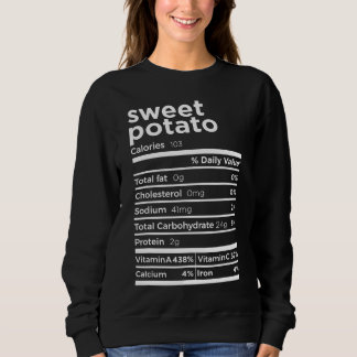 Sweet Potato Nutrition Facts Funny Thanksgiving Co Trui