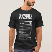 Sweet Potato Nutrition Funny Lazy Matching T-shirt (Voorkant)