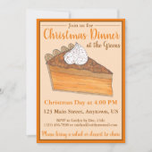 Sweet Potato Pie Kerstmis Thanksgiving Diner Kaart (Voorkant)