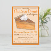 Sweet Potato Pie Kerstmis Thanksgiving Diner Kaart (Staand voorkant)