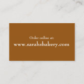 Sweet Potato Pie Slice Bakery Baker Pastry Chef Visitekaartje (Achterkant)