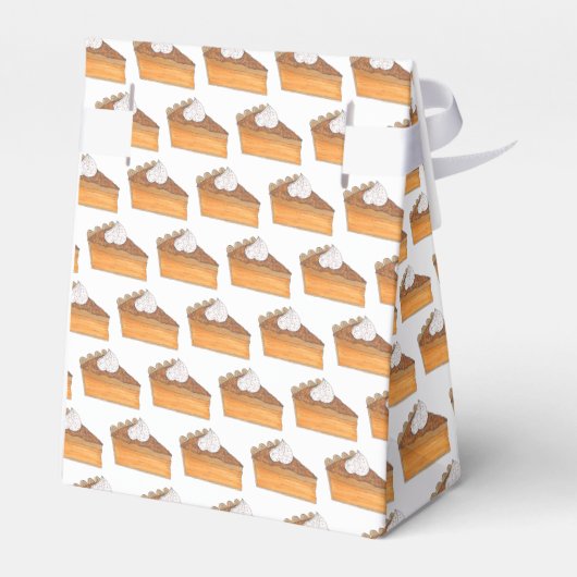 Sweet Potato Pie Slice Kerstdiner Vakantie Bedankdoosjes (Achterkant)