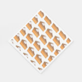 Sweet Potato Pie Slice Kerstdiner Vakantie Servet (Hoek)